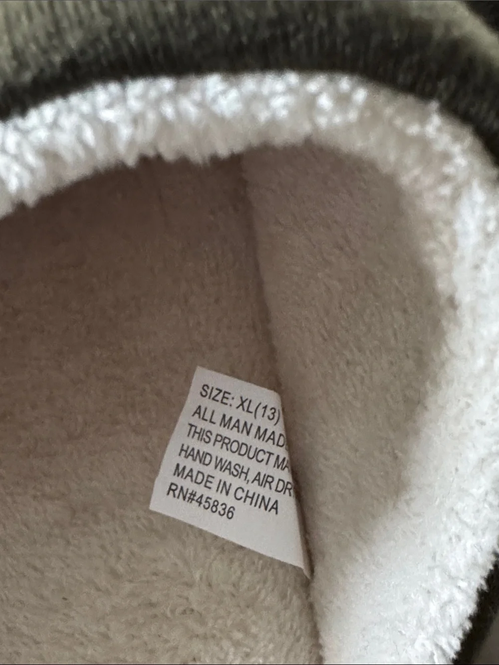 True Religion Olive Green and Cream Tiger Logo Indoor Slippers